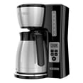 thumbnail image 1 of BLACK+DECKER 12 Cup Thermal Programmable Coffee Maker with Brew Strength and VORTEX Technology, Black/Steel, CM2046S, 1 of 4