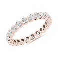 thumbnail image 1 of Bague d'Éternité pour Femmes en Or Rose Massif 18K avec Diamant Véritable de 1,00 Carat, Forme Ronde Excellente, Dernier Design, Taille 7.5, 1 of 7