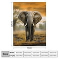thumbnail image 4 of COMIO  Orange African Elephant Blanket Soft Fluffy Throw for Women, 4 of 6