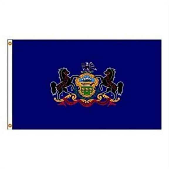 Annin Flagmakers 140132WE 12 in. X 18 in. Nyl-Glo Pennsylvania Flag
