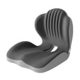 thumbnail image 3 of Tachiuwa Multifunction Memory Foam Chair Pad Breathable Backrest Support Cushion Non Slip Dark Gray Light Gray, 3 of 7