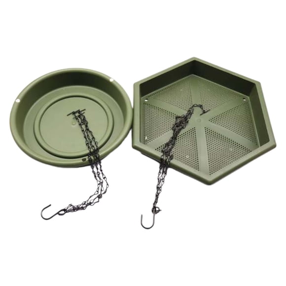 2 comederos para pájaros en el exterior, bebedero para pájaros colgante, duradero, portátil, bandeja de alimentación para pájaros, para cacatúa, pinzó Verde