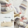 thumbnail image 2 of GURGER Slipper Boots Women Winter Knit Booties Slippers Ladies Plush Lined Ankle Slippers Memory Foam House Shoes Indoor Outdoor Slippers, 2 of 7