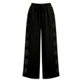 thumbnail image 7 of TaTaai Womens Wide Leg Pants Casual Loose Fit Cropped Trousers High Waist Adjustable Drawstring Ruffled Hem Breathable for Beach Holiday Gift, 7 of 7