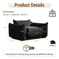 thumbnail image 3 of Magic Home Modular Sectional Sofa Floor sofa Foam Couch L-Shaped Sofa Chenille Couch Single Sofa Sectional Couch for Living Room,Black, 3 of 13