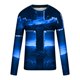 thumbnail image 5 of Blusas y camisas de manga larga con cuello redondo para hombre, blusa informal de manga larga con cuello redondo y estampado de rayas, blusa de poliéster para hombre, 5 of 5