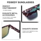thumbnail image 3 of Gafas de sol FEISEDY B2996 UV400 Verde Espejado 62mm, 3 of 8