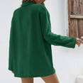 thumbnail image 4 of Women's Casual Loose Two Piece Sets Long Sleeve Shirt with Shorts Trendy Summer 2025 Outfits Green,XL, 4 of 7