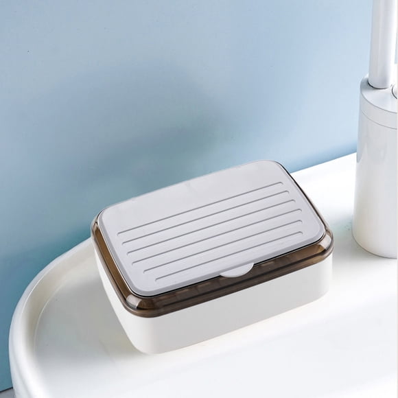 New Soap Box Handwashing Room With Lid Plastic Soap Box Double Draining Soap Box
