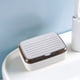 thumbnail image 1 of Jabonera de plástico con tapa | Jabonera abatible con doble drenaje | Jabonera portátil para baño, cocina y viajes | Organizador de jabón corporal grueso y duradero, 1 of 5