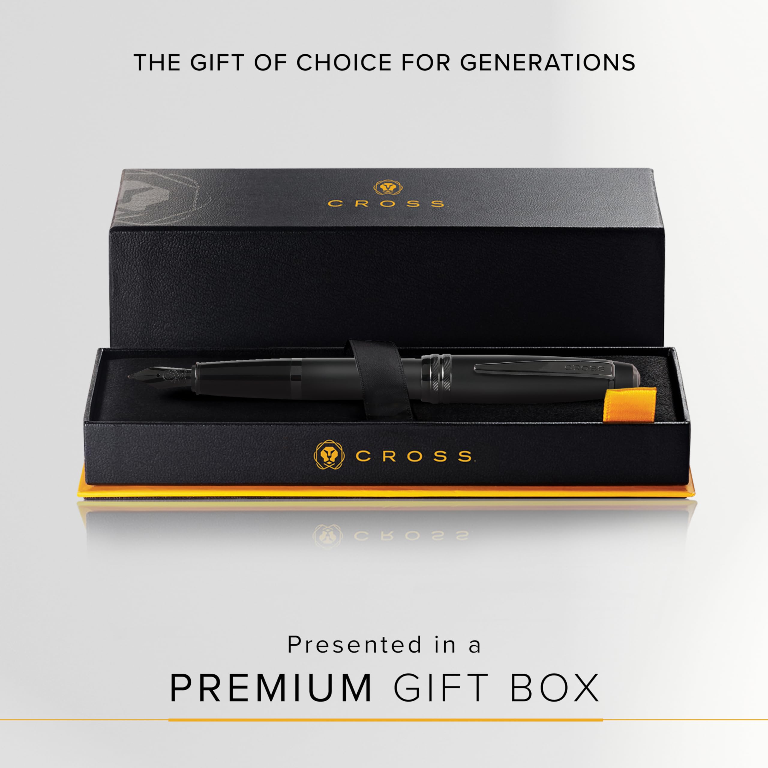 Cross Bailey™ Matte Black Lacquer Fine Nib Fountain Pen