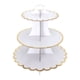 thumbnail image 1 of Billuyoard Soporte de pastel de 3 niveles, soporte de exhibición para magdalenas, magdalenas, festivales, bodas, aniversario, fiesta, , bandeja Kits de decoración para fiestas Blanco, 1 of 6