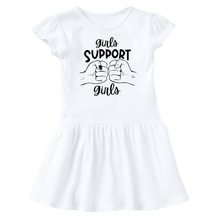 

Inktastic Girls Support Girls Fist Bump Gift Baby Girl Dress