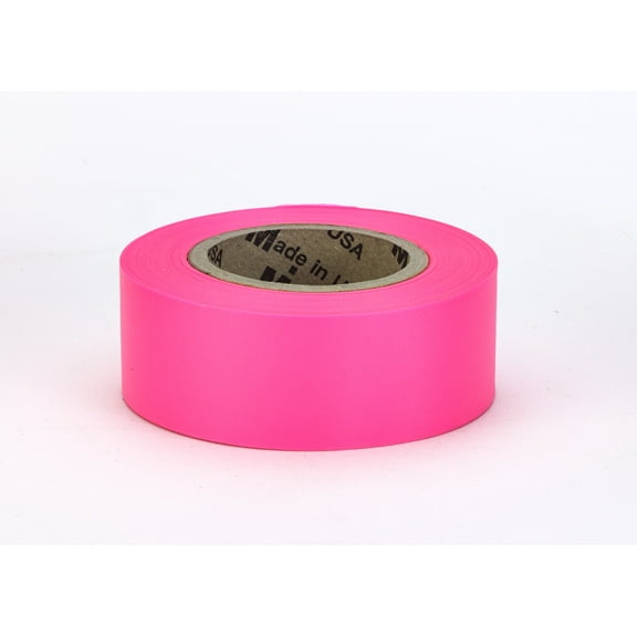 Flagging Tape Ultra Glo, 1-3/16 x 50 YDS, Pink (Pack of 12)