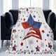 thumbnail image 4 of Fiudx Decoración Del Hogar Manta De Franela Estampada Para El Día De La Independencia, Manta Acondicionadora Para Sofá, Manta Para Siesta, Sábana De Ocio, Regalo De Vacaciones Ofertas Flash Del Día, 4 of 7