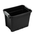 thumbnail image 3 of Sterilite 7.5 Gallon Industrial Storage Totes w/ Latch Lids, Black (6 Pack), 3 of 12
