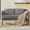 Grey, variant on 51" Modern Loveseat Sofa with Golden Square Leg Design, Teddy Upholstered Couches, Small Sofa Couch for Living Room, Small Space, Dorm, Office, Bedroom, White