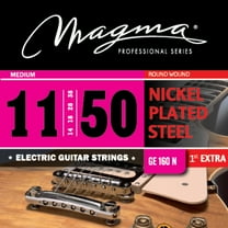 Magma Electric Guitar Strings Medium Gauge Nickel-Plated Steel Set, .011 - .050 (GE160N)