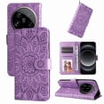 thumbnail image 1 of Funda tipo cartera GANGXUN para Xiaomi 14 Ultra , diseño girasol, cuero PU, soporte, cierre magnético, tarjetero, 1 of 5