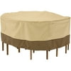 "Classic Accessories Veranda Tall Round Patio Table and Chair Set Furniture Storage Cover, fits up to 60"" diameter"