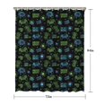 thumbnail image 5 of Neon Games Element Black Pattern Shower Curtain 72"x84" ,Bathroom Decorative Shower Curtains Set with 12 Hooks,Modern Waterproof Washable Shower Curtain, 5 of 6