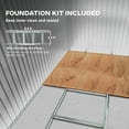 thumbnail image 6 of Outsunny 9' x 6' Metal Storage Shed Organizer, Garden Tool House with 4 Vents and 2 Sliding Doors for Backyard, Patio, Garage, Lawn, Silver, 6 of 10