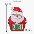 thumbnail image 3 of Calendario de Adviento de Navidad para niños, decoraciones de mesa de Interior de muñeco de nieve de viejo hombre pintado de madera, regalos de Año Nuevo 2020, 3 of 4