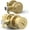 Satin Brass, variant on Mega Handles | Buena Door Knob and Deadbolt Combo | Satin Brass