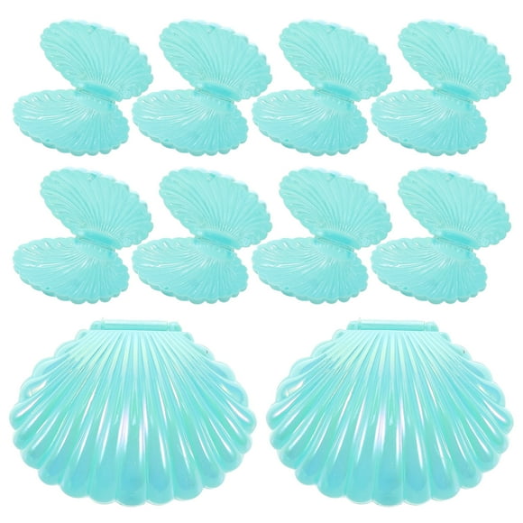 CIMAXIC Wedding 10pcs Shell Shaped Candy Box Small And Portable Design Sea Shell Party Favor Boxes For Weddings Birthdays Parties And More,3.15"X2.48"X1.57"