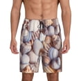 thumbnail image 1 of Fotbe Sea Shells Pantalones Cortos de Pijama para Hombre, Ropa de Dormir, Pantalones de Pijama Cortos para Hombre-Small, 1 of 6