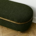 thumbnail image 5 of Storage Ottoman Bench, Upholstered End of Bed Bench for Foot Rest, 43 Inch Ottoman with Shoe Seat Storage Chest for Bedroom, Living Room, Entryway, Dark green, 5 of 7