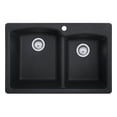thumbnail image 3 of Dual Mount Composite Granite 33x22x9 1-Hole Double Bowl Kitchen Sink in Mocha, 3 of 3