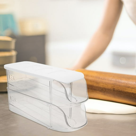 MLINS 2pcs Egg Rack Fridge Egg Organizer Refrigerator Egg Holder Fridge Egg Storage Bin