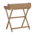 thumbnail image 6 of Pemberly Row Wood Folding Desk with Small Drawer in Rustic Brown Finish, 6 of 14