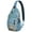 Seaside Nautic, variant on Nordic Style Sling Backpack Lightweight Travel Crossbody Bag with Minimalist Geometric Patterns for Outdoors