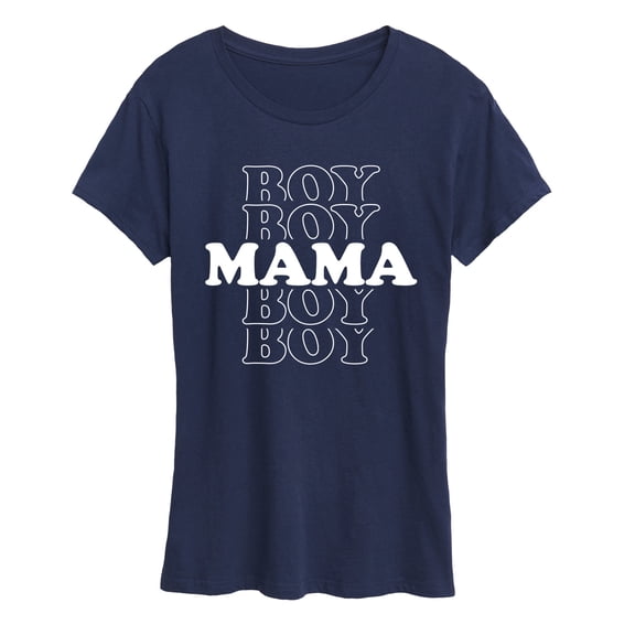 Instant Message - Boy Mama Stacked - Women's Short Sleeve Graphic T-Shirt