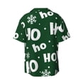 thumbnail image 6 of Lsque Ho Ho Ho A print Men's Cuban Collar Short Sleeve Shirt Summer Beachwear Casual Button Down Fashionable Vacation Leisure Shirt-4X-Large, 6 of 7