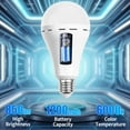 thumbnail image 6 of Rechargeable Emergency Light Bulbs, Battery Powered LED Light Bulb 6500K Daylight E26 12W 70W Equivalent with 1200mAh for Home Power Outage Camping Hurricane, 4 Pack, 6 of 6
