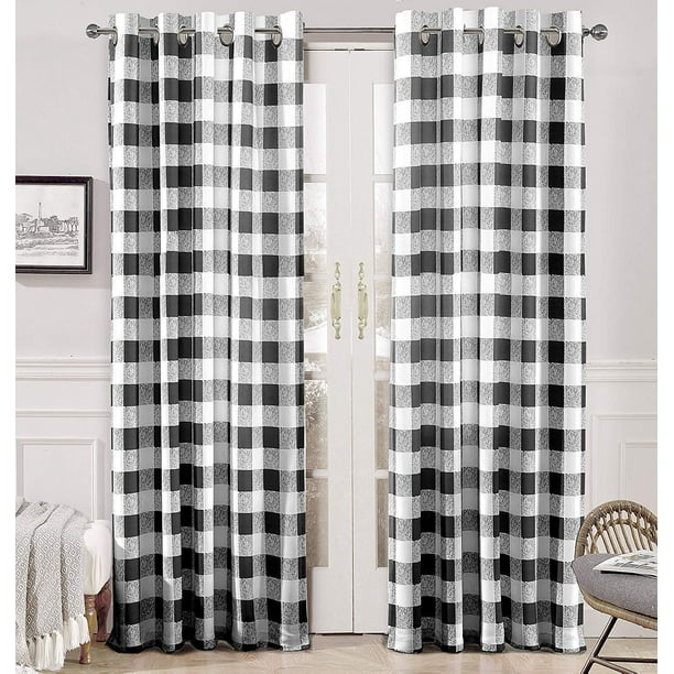 Cortina Emma Barclay Geometrica Cortina Blackout Para Dormitorio - Panel Plisado Color Medianoche - Aisla Luz Y Ruido Panel Cortina Oscuridad