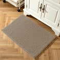 thumbnail image 4 of Subrtex Chenille Bathroom Rugs，Extra Soft and Non Slip Bath Mats，Thick Rubber Backing Washable Shower Rugs & Home Decor Accessories (Taupe Brown,20"*32"), 4 of 8