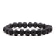 thumbnail image 1 of Nvzi Pulsera de cuentas hecha a mano, pulsera de cuentas de piedra de cristal natural de 8 mm (piedra volcánica negra), 1 of 4