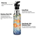 thumbnail image 3 of Yayeee 20oz Insulated Water Bottle Double Wall Stainless Steel with Flip Straw Lid, Blue Goldfish Bowl, 3 of 7
