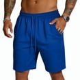 thumbnail image 2 of AHMOMEI Quick Dry Shorts Men Stretch Elastic Waist Wide Leg Athletic Shorts Men Lightweight Running Gym Mens Shorts Casual Royal Blue M, 2 of 4