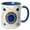 Blue/White, variant on 3drose, Clock Tower Zodiac Signs, St. Marks Square, Venice, Italy., 11oz Two-tone Yellow Mug