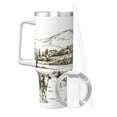thumbnail image 2 of Cauagu Cows Grazing On The Meadow 2 Print Stainless Steel Vacuum Insulated Tumbler,40oz Water Bottle with Handle & Flip Straw Reusable Travel Coffee Mug for Women & Men, 2 of 8