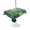 Grass Green Forest Green, variant on Outdoor Table Cloth with Umbrella Hole and Zipper, Green Yellow Palm Tree Waterproof Round Tablecloth 54 Inch, Summer Botanical Tropical Washable Table Cover for Outside Party Patio Picnic