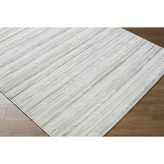 Hauteloom Cardea Living Room, Bedroom Area Rug - Contemporary - Ivory, Cream, Light Gray - 5'3" x 7'