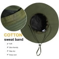 thumbnail image 5 of Waterproof Bucket Sun Hat for Women Wide Brim Breathable Mesh UPF50+ Safari Hat Criss Cross Ponytail Hole Outdoor Rain Hat, 5 of 6
