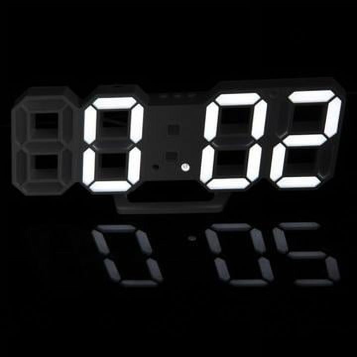 ITD Gear Digital Wall Clocks in White color, LED, LED Digital Alarm Clock - image 3 of 5