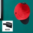 thumbnail image 3 of Minimalist Baseball Hat Rack Hat Holder Adhesive Wall Mount Hat Rack Black 10PCS, 3 of 7